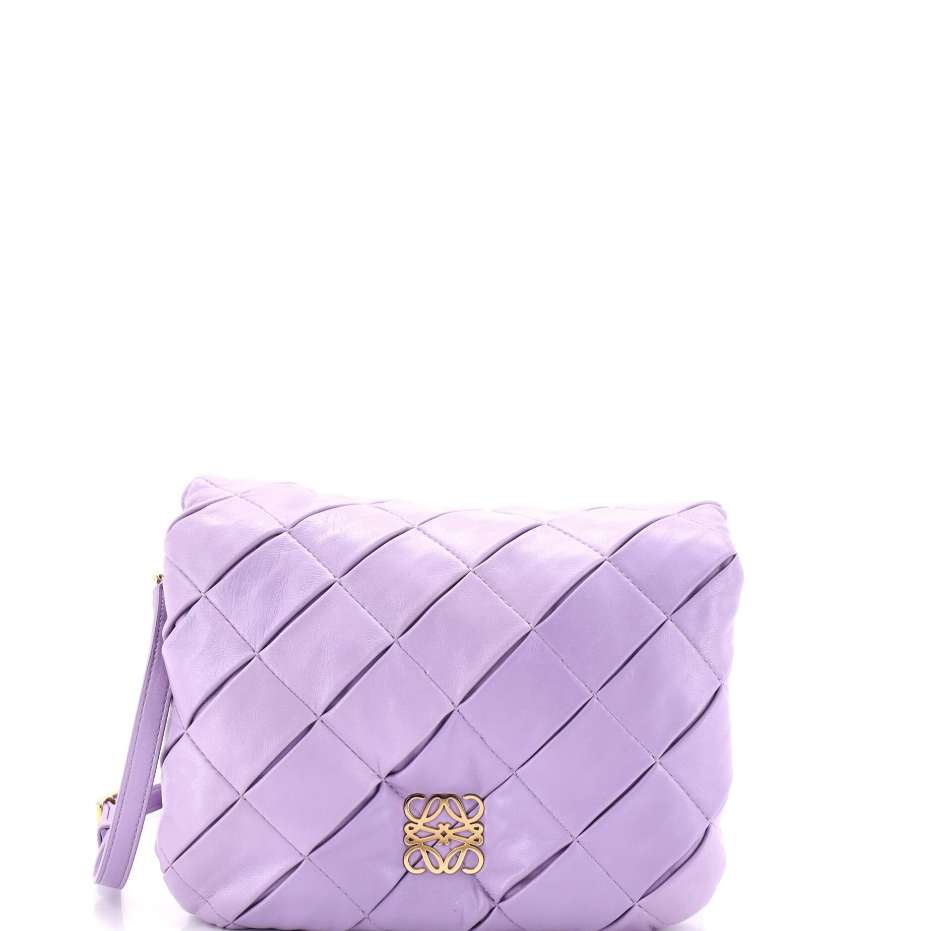 Goya Puffer Bag Pleated Leather Small