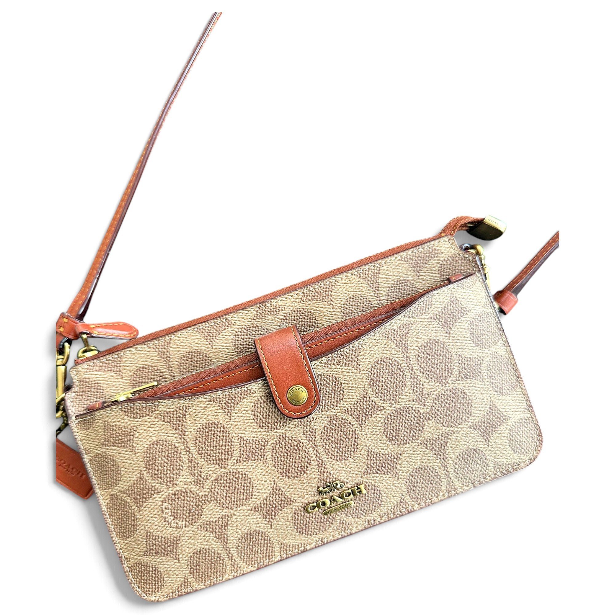 Leather clutch bag