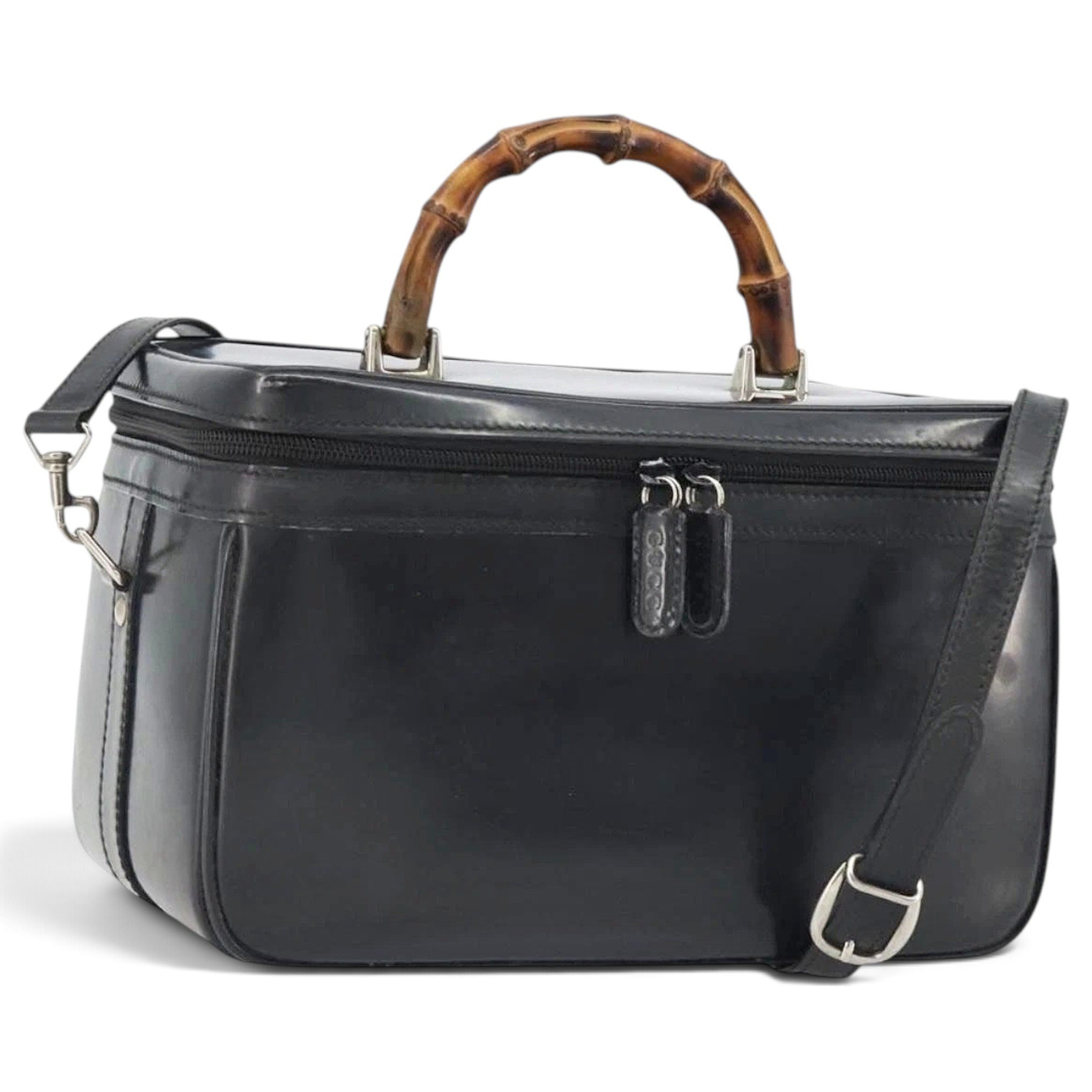 Patent leather handbag