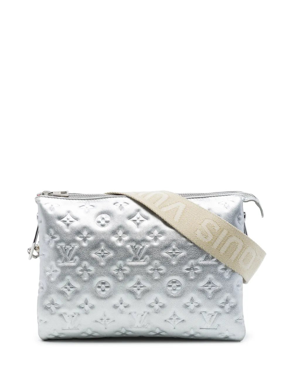 2021 Monogram Embossed Puffy Lambskin Coussin PM satchel