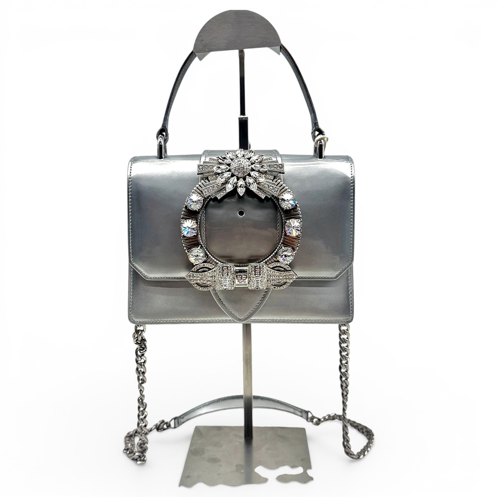 Miu Lady leather handbag