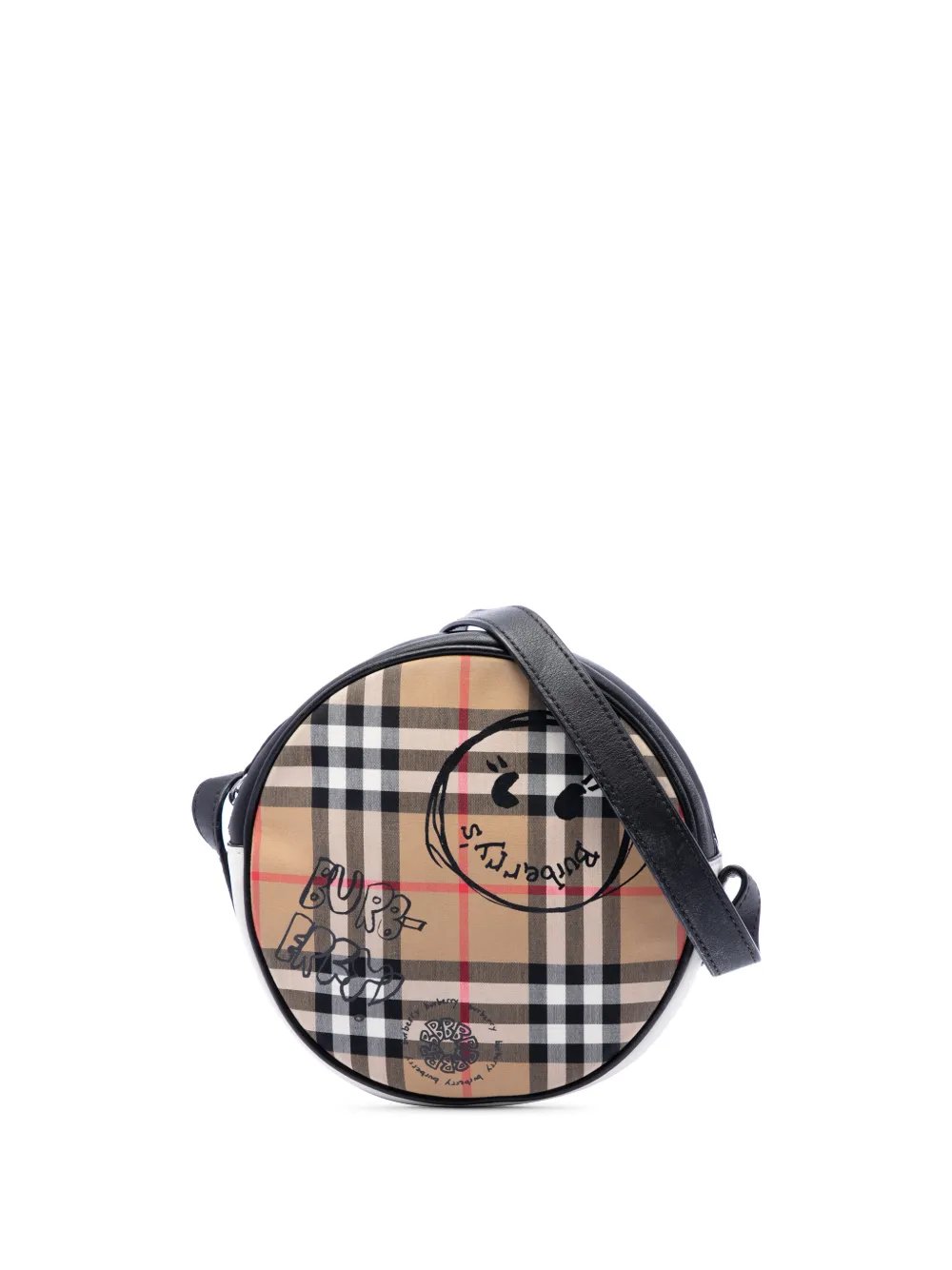 2000-2017 Cartoon House Check Round crossbody bag