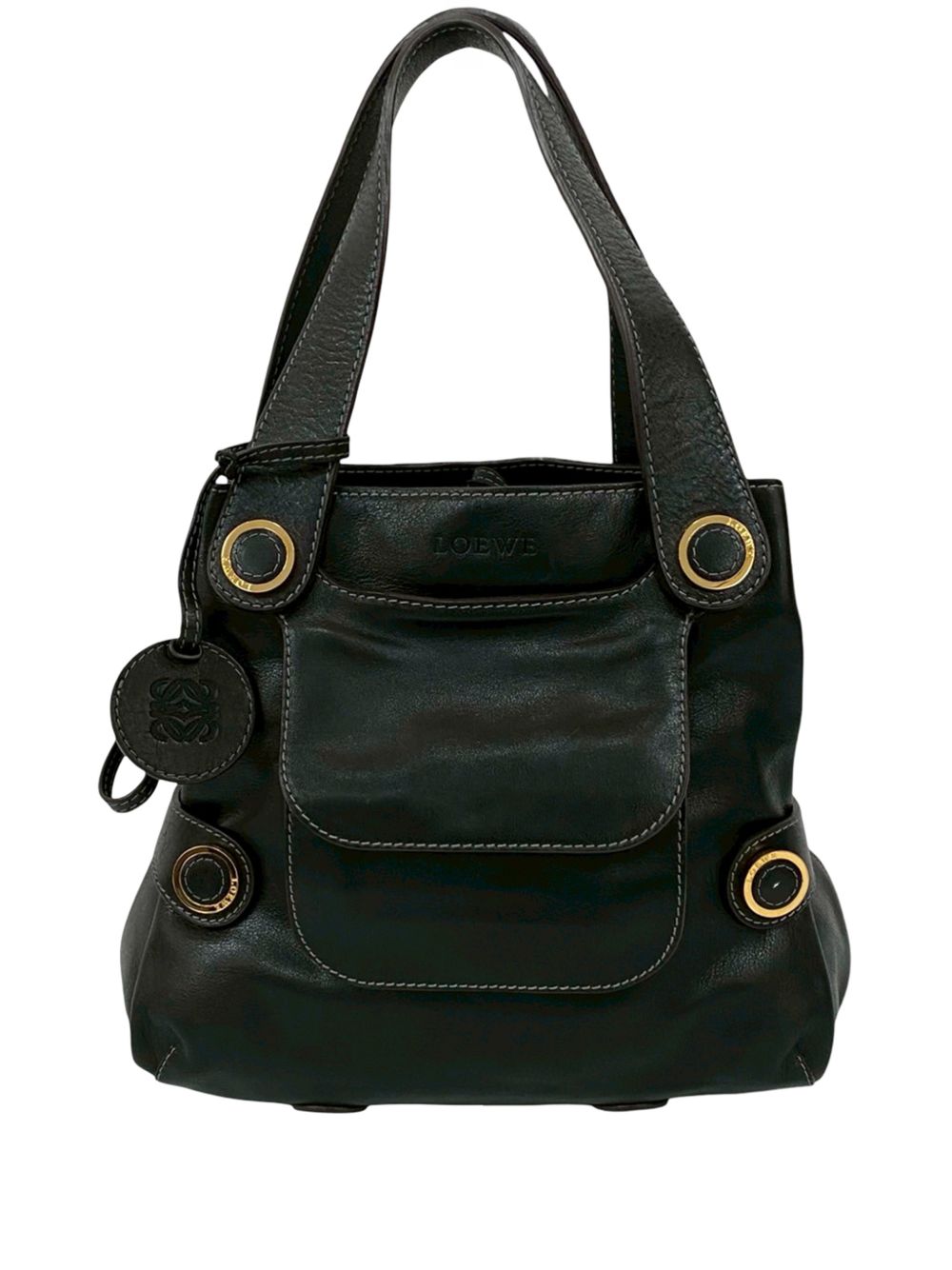 20th Century Leather Anagram Drawstring shoulder bag