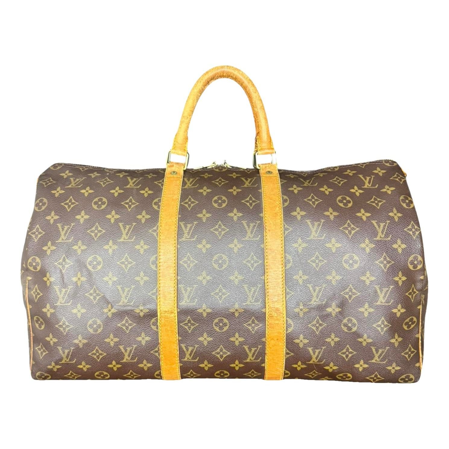 Keepall leather travel bag