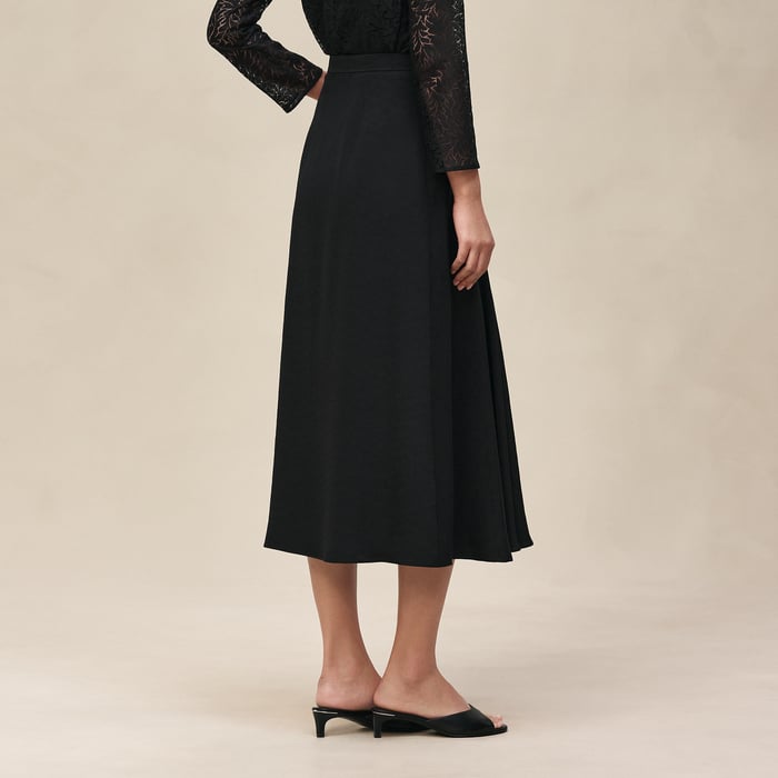 Noir "H Kelly" Flared Asymmetric Skirt