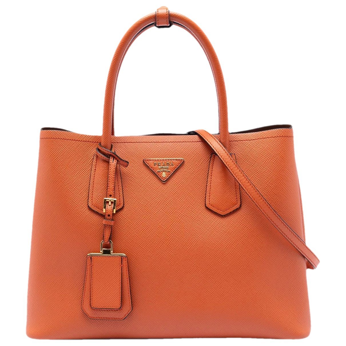 Double leather satchel