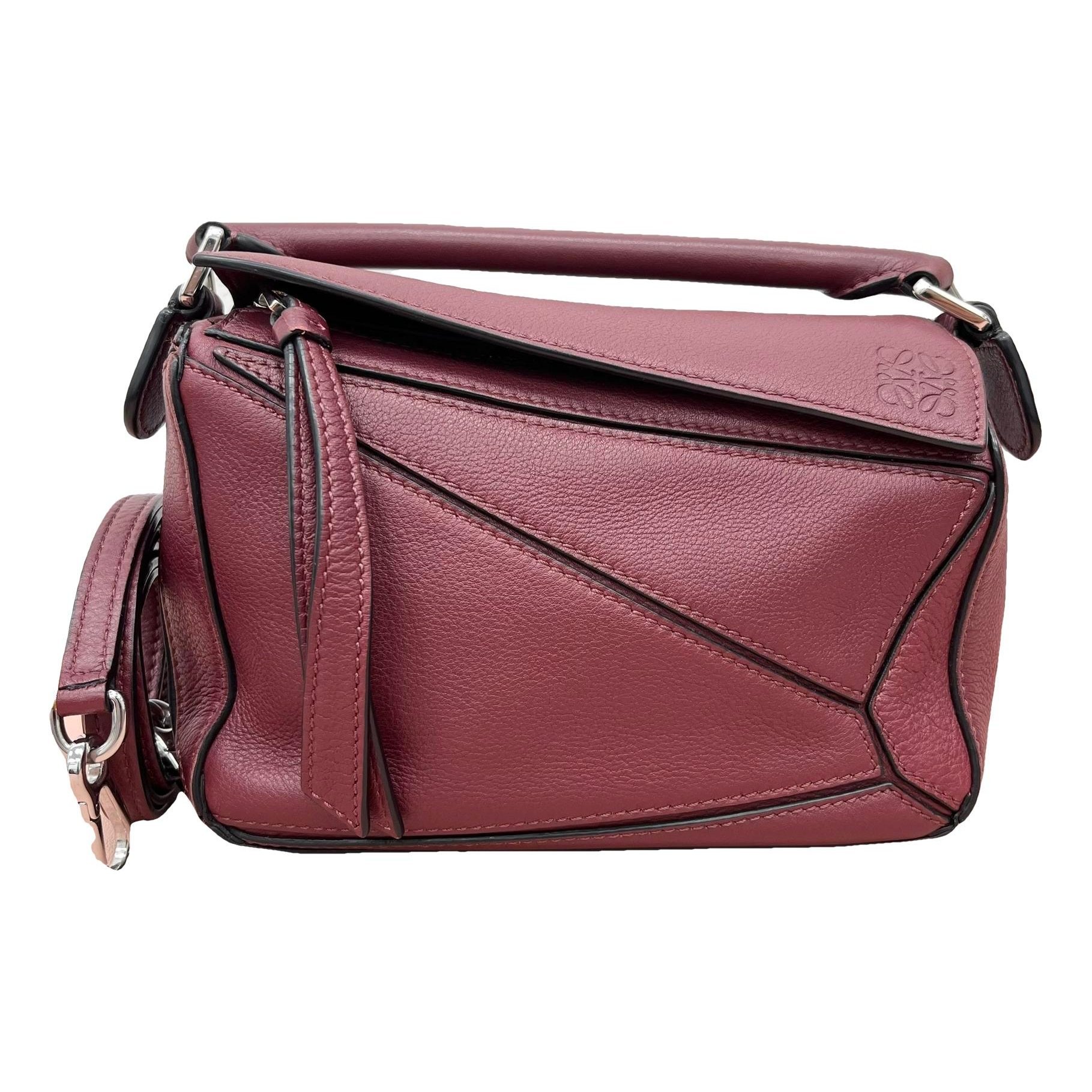 Puzzle leather handbag