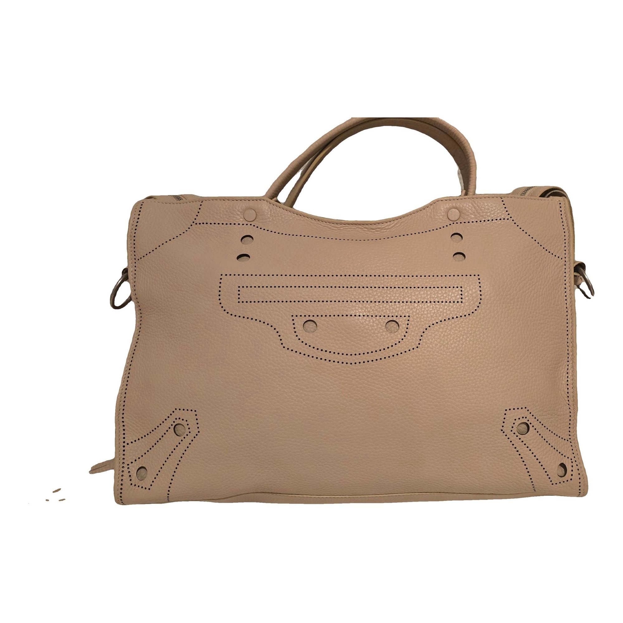 City leather handbag