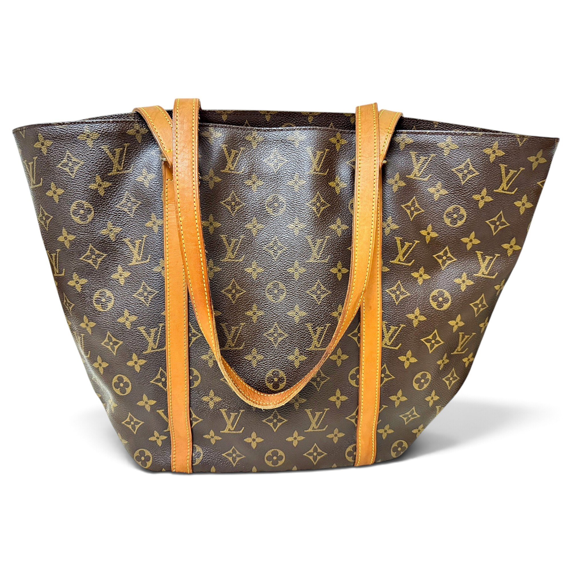 Shopping leather handbag