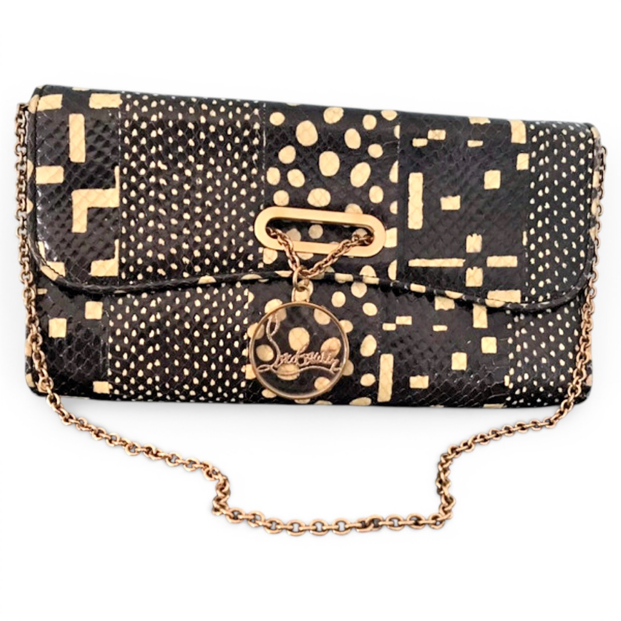 Riviera patent leather clutch bag