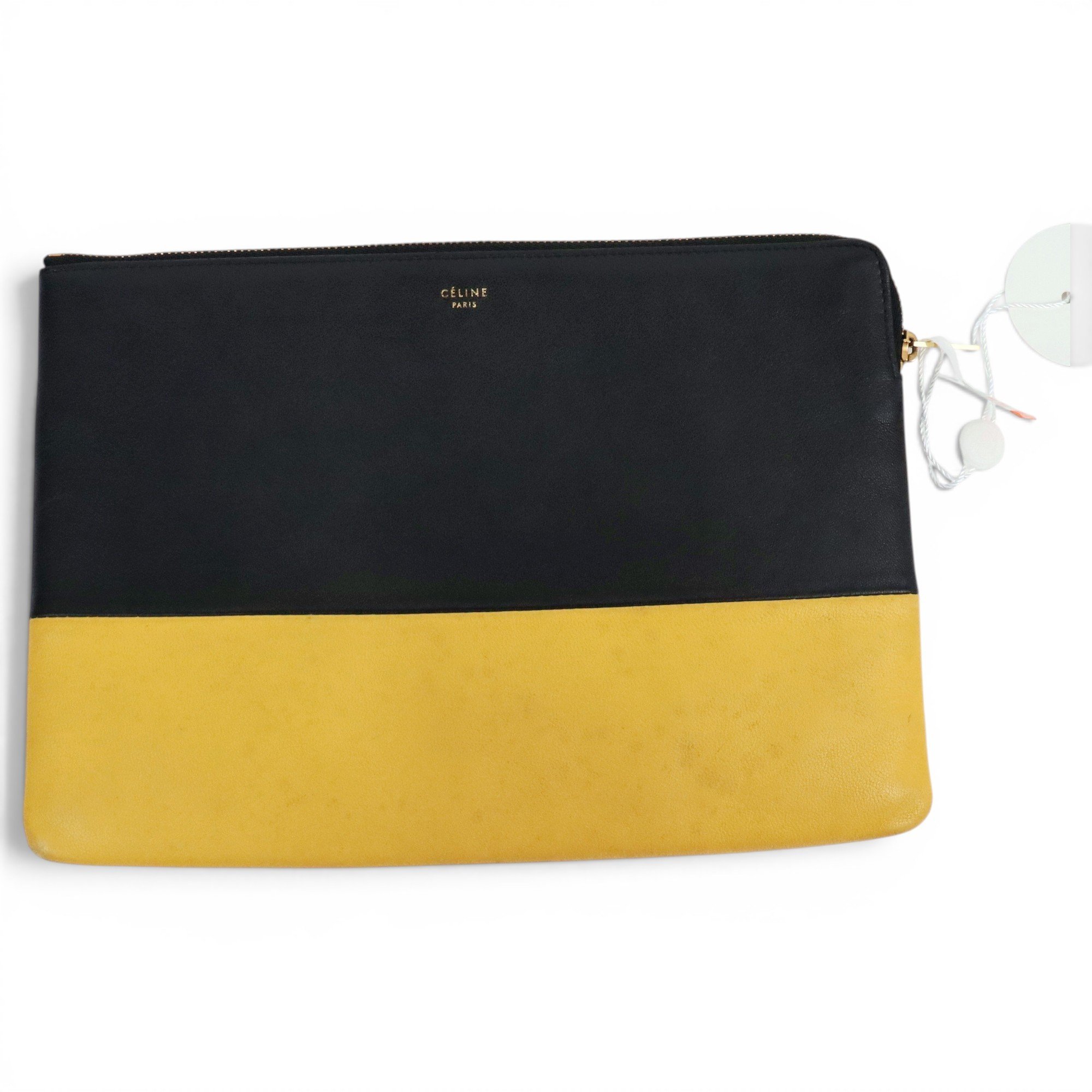 Leather clutch bag