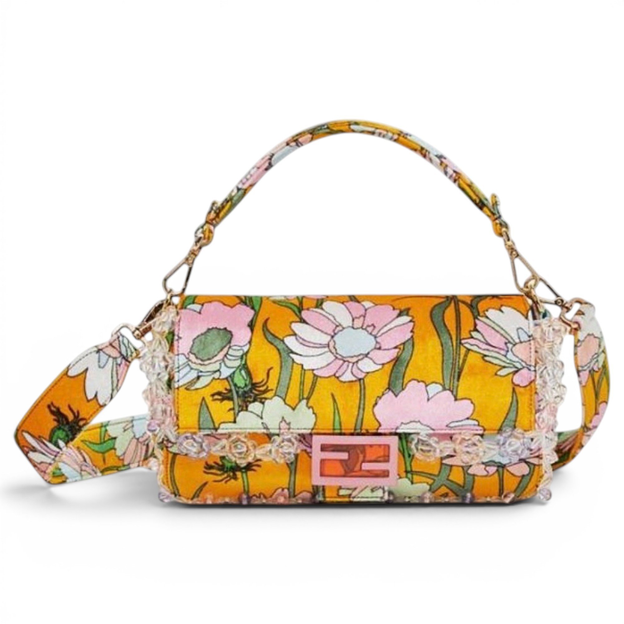 Baguette velvet handbag