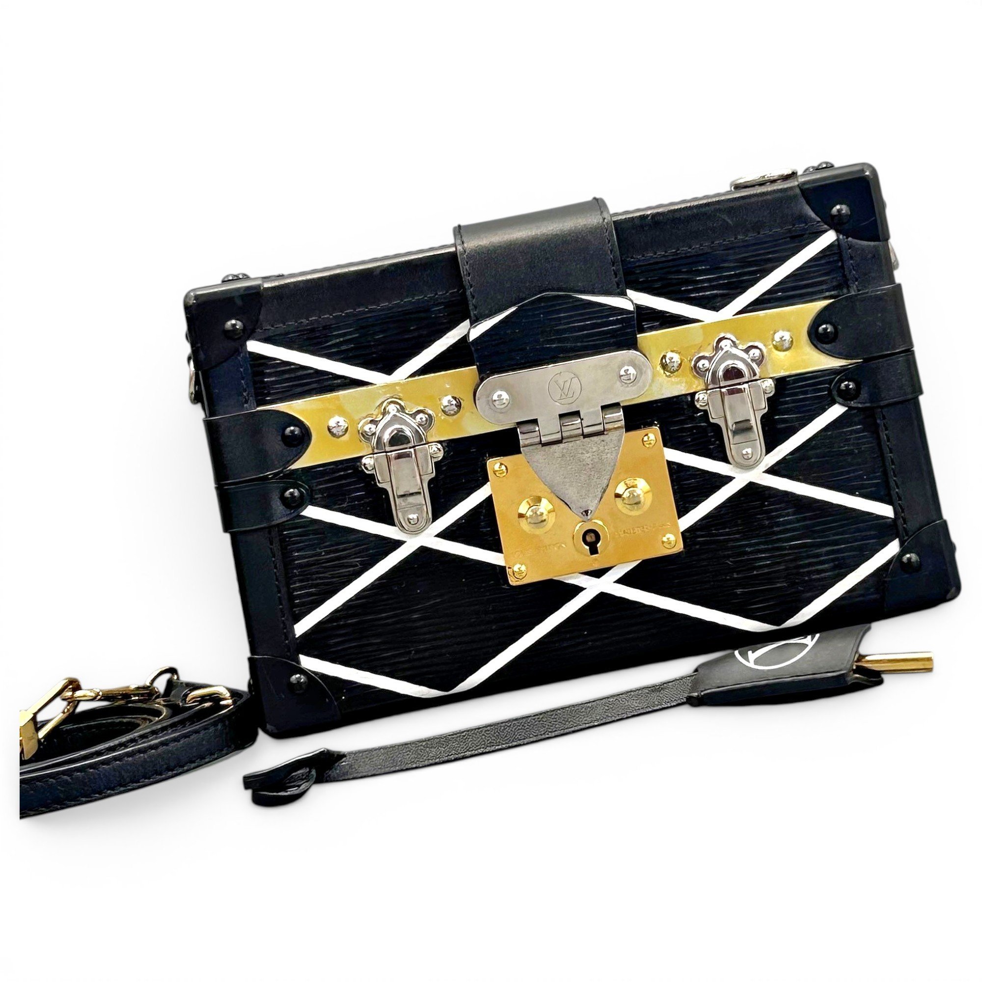 Petite Malle leather handbag