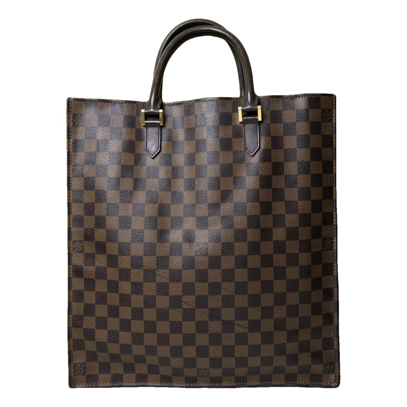 Plat leather handbag