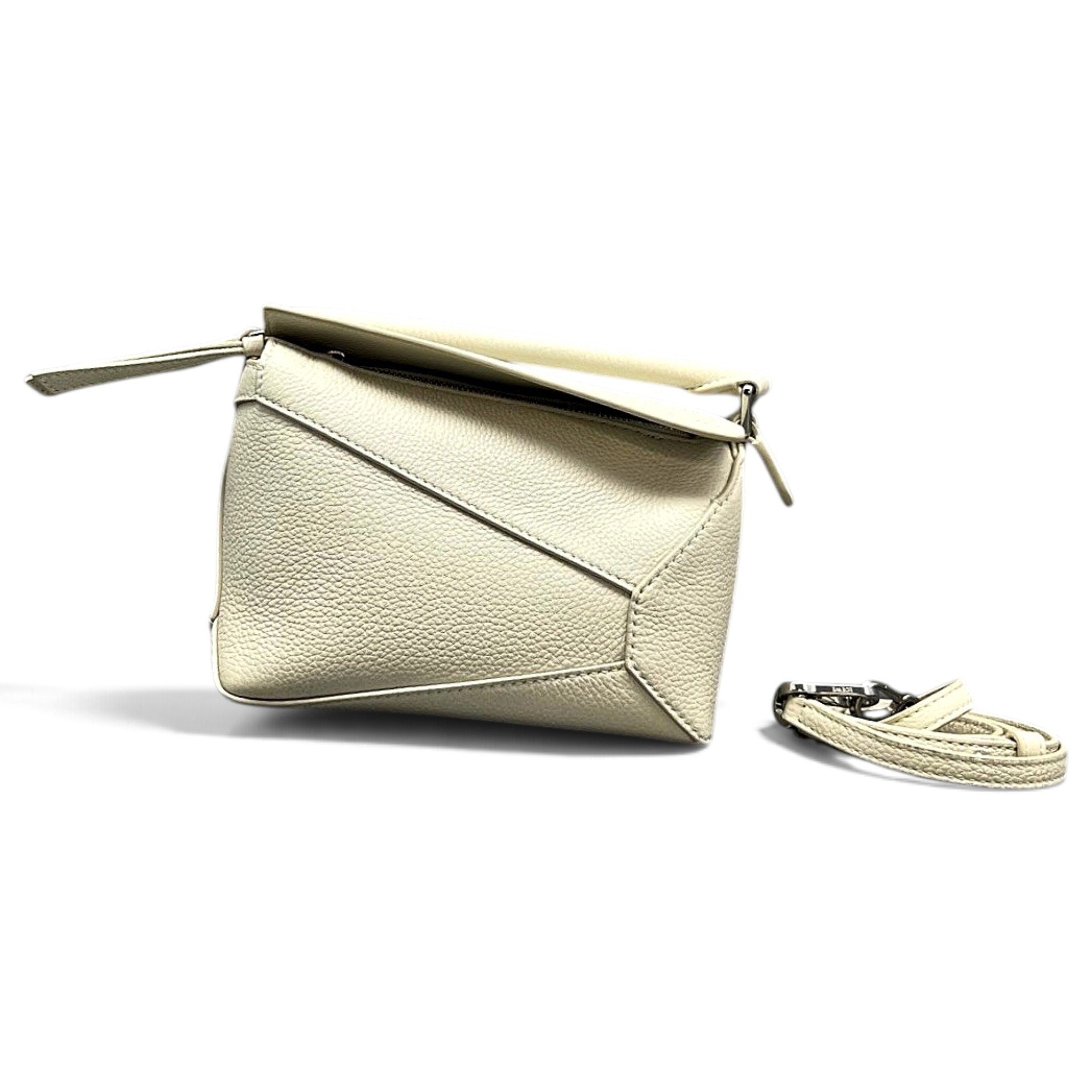 Puzzle leather handbag