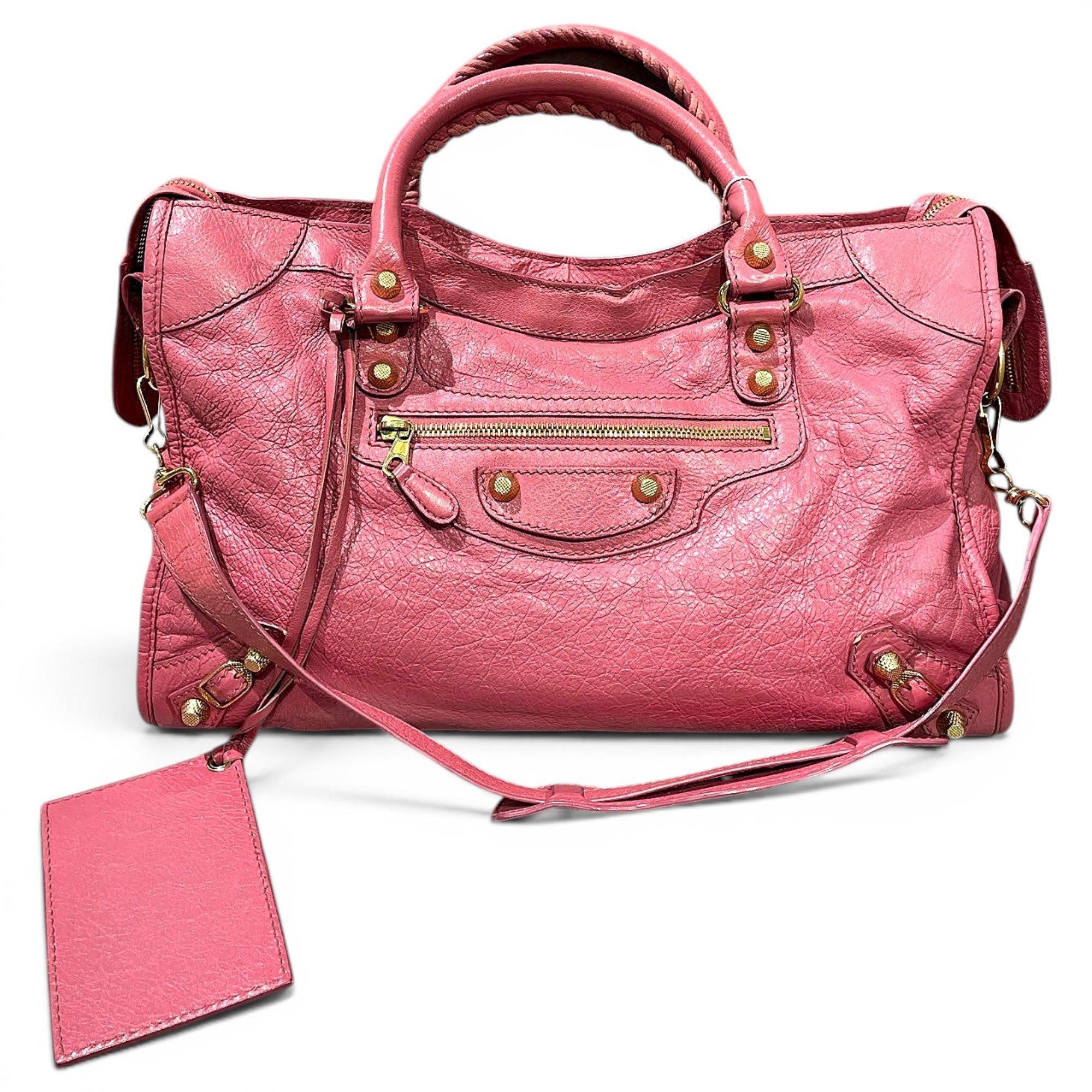 City leather handbag