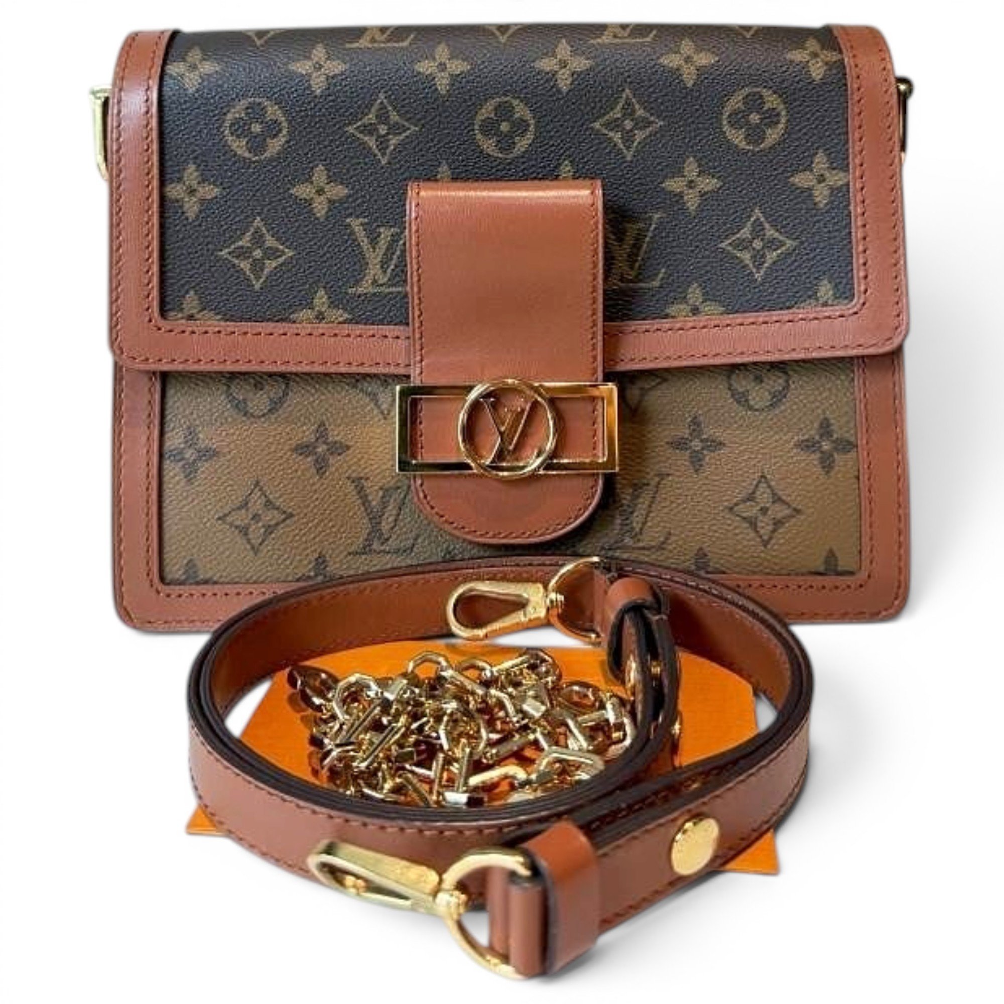 Dauphine leather crossbody bag