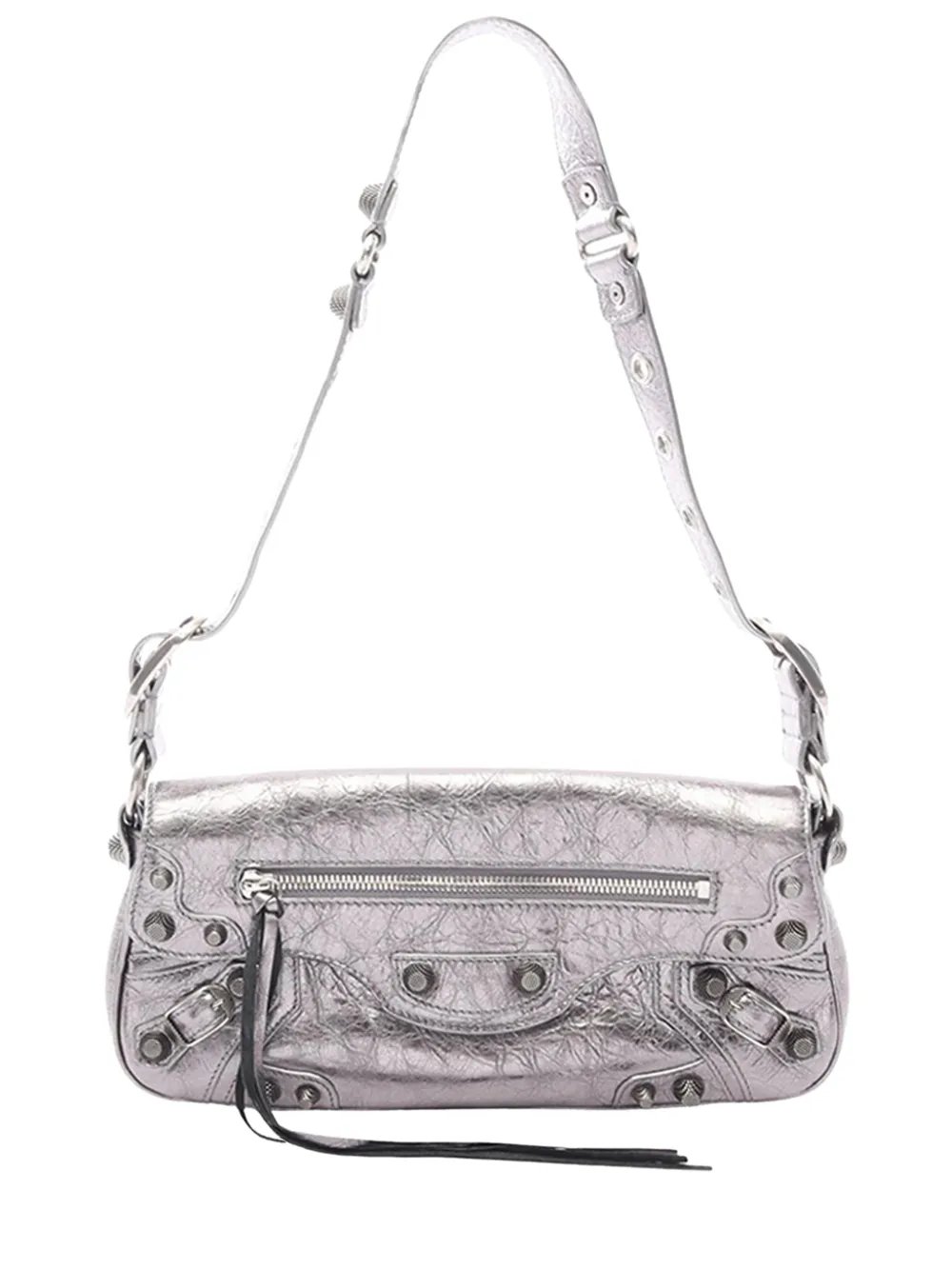 Balenciaga 2011 Metallic Lambskin Motocross Le Cagole Sling crossbody bag