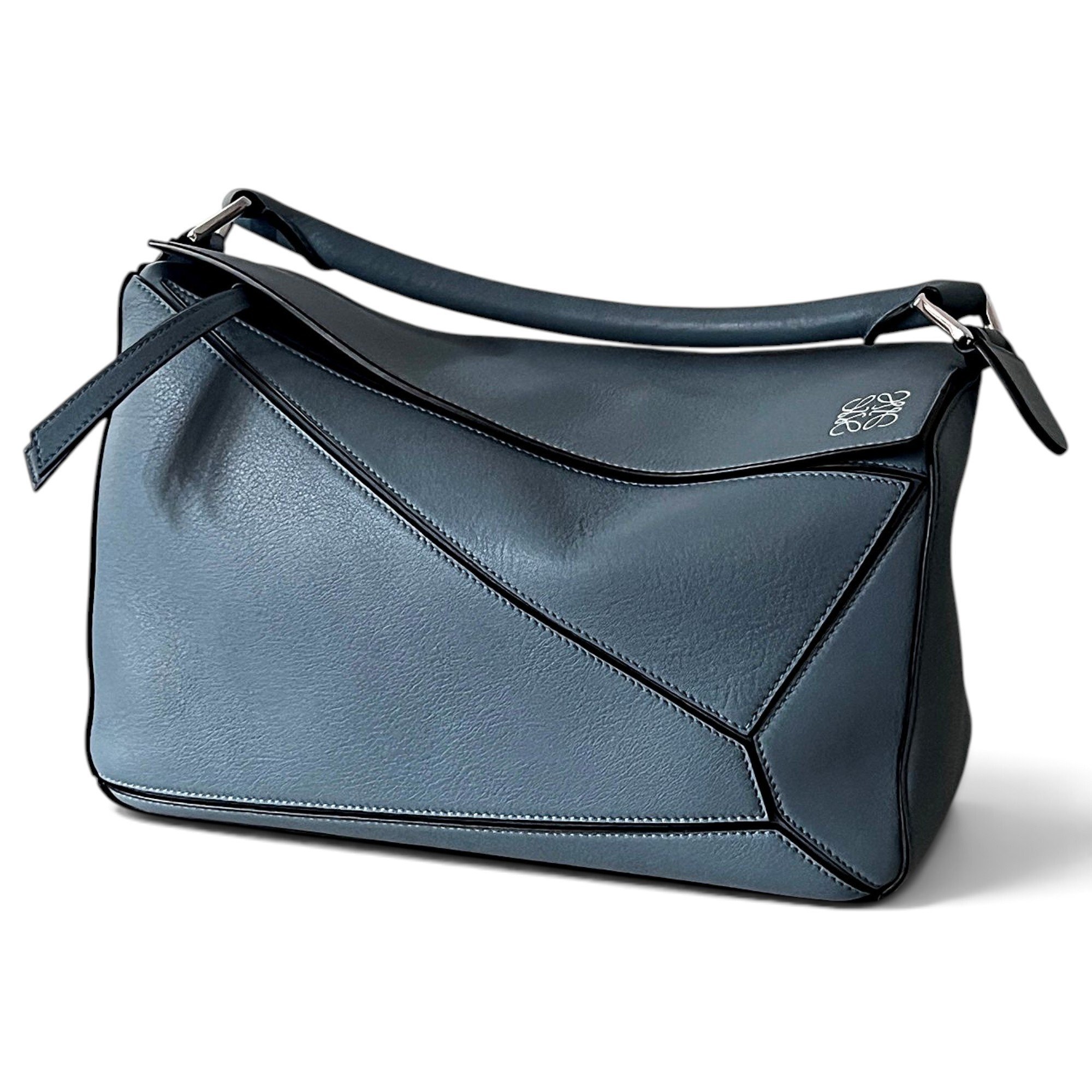 Puzzle leather handbag