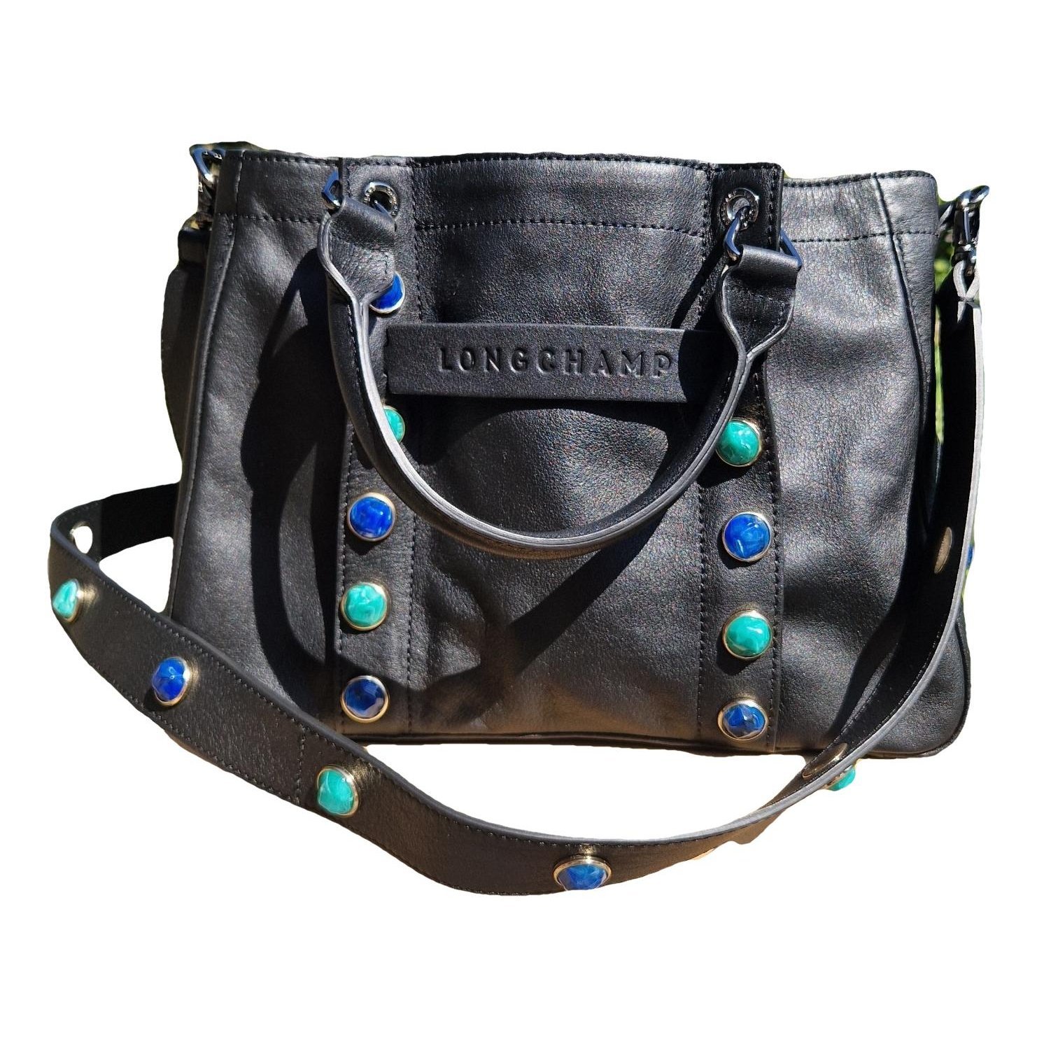 3D leather crossbody bag