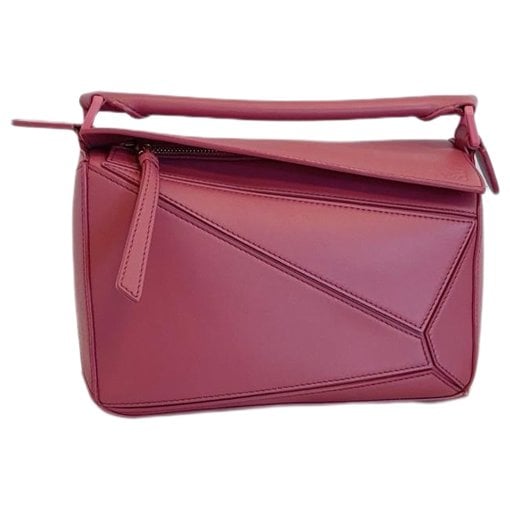 Puzzle leather handbag