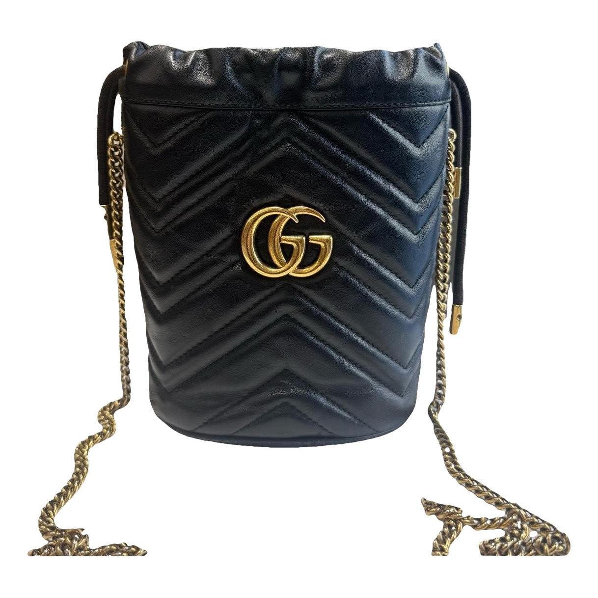 GG Marmont Chain Bucket leather handbag