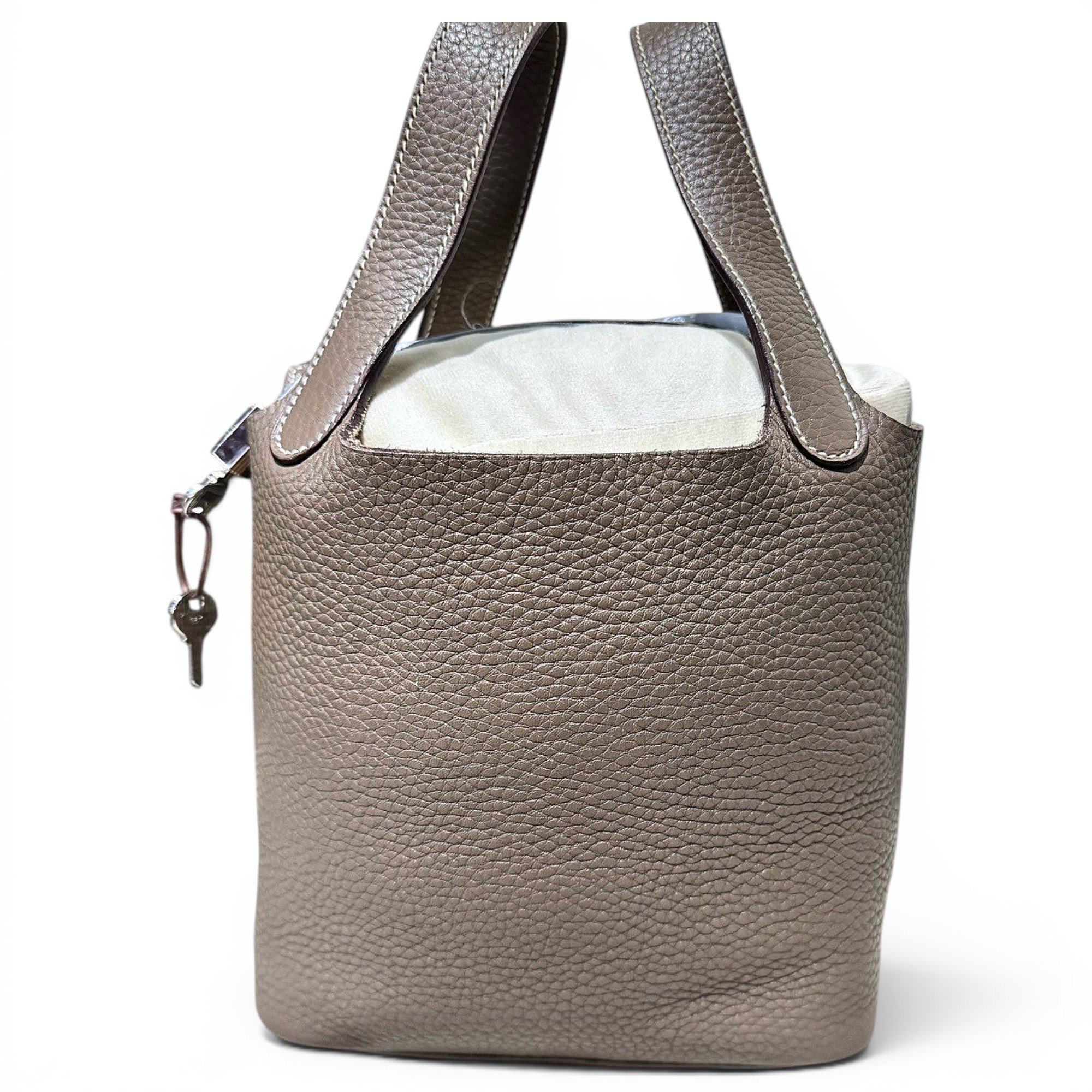 Picotin leather tote
