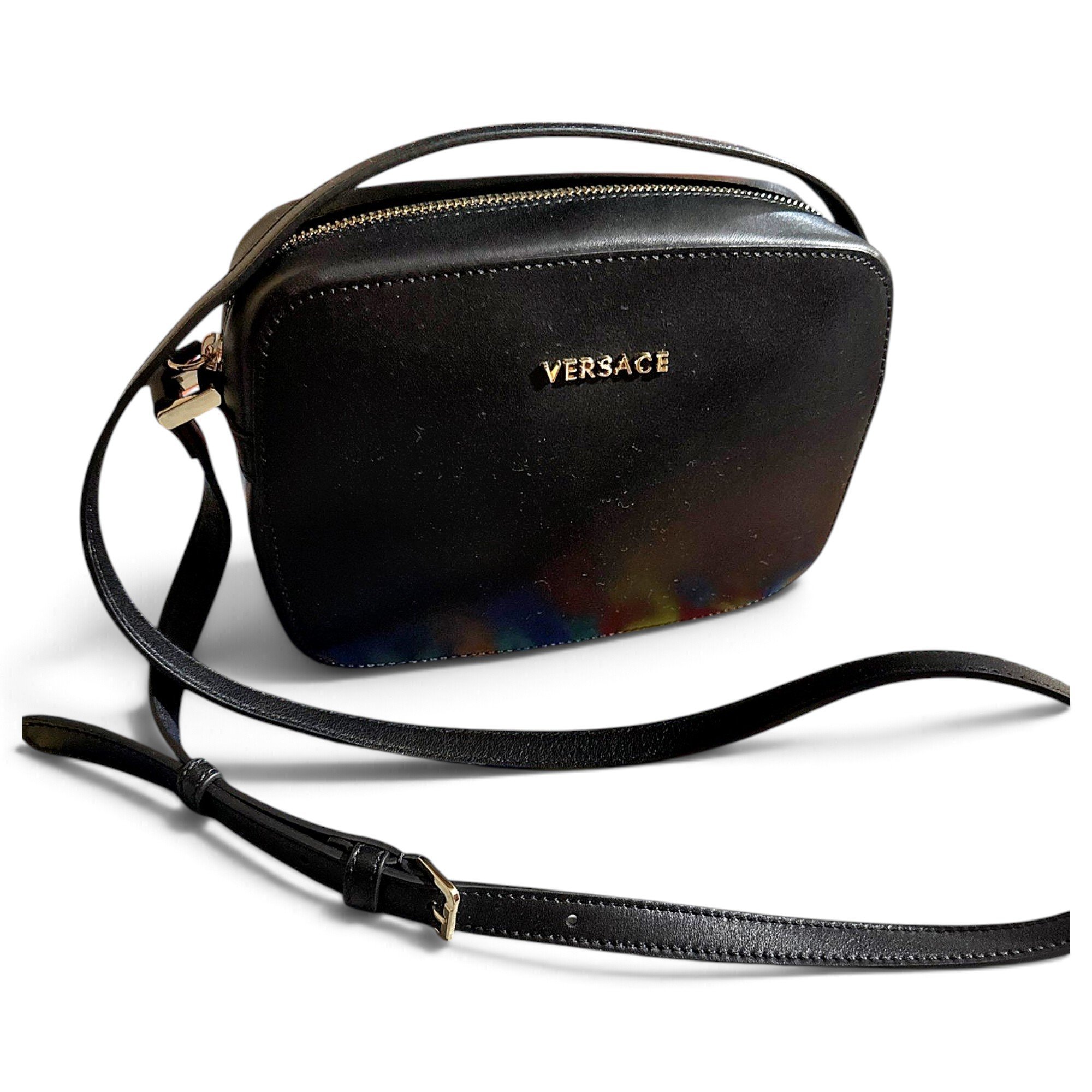 Leather clutch bag