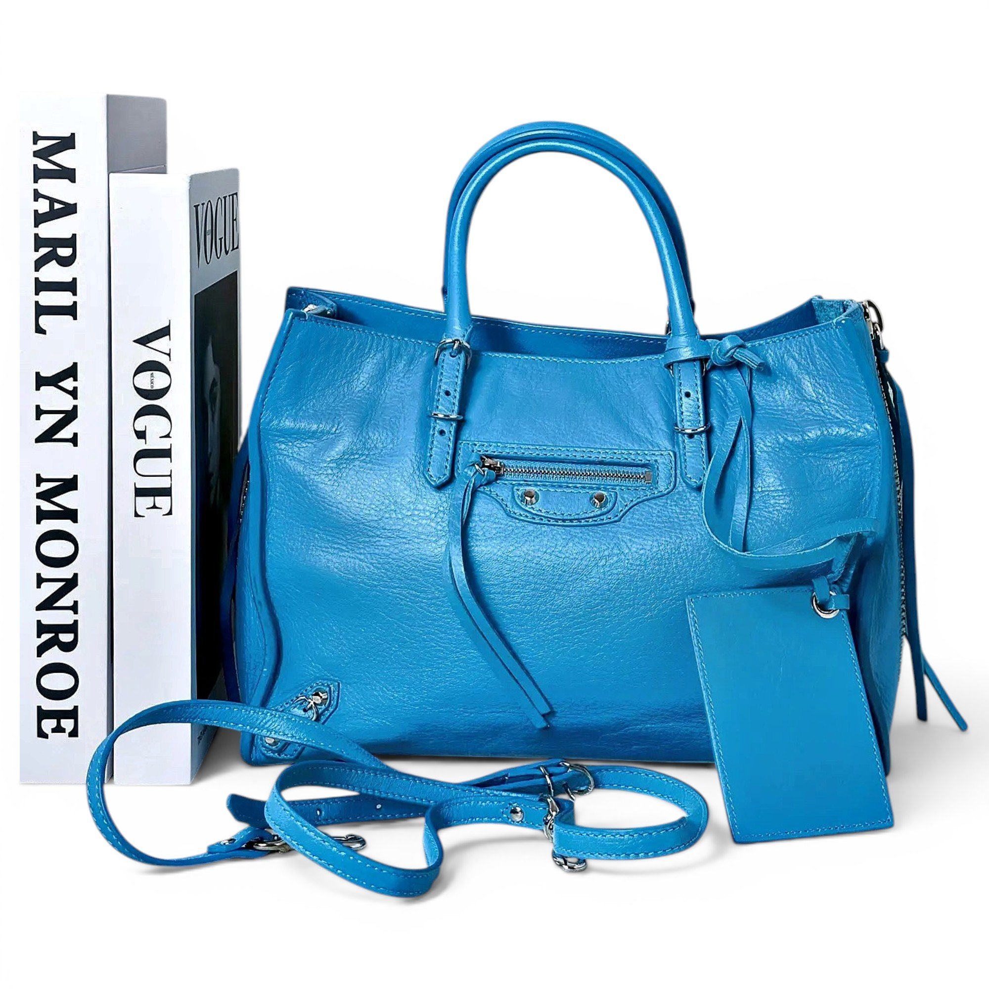Papier leather crossbody bag