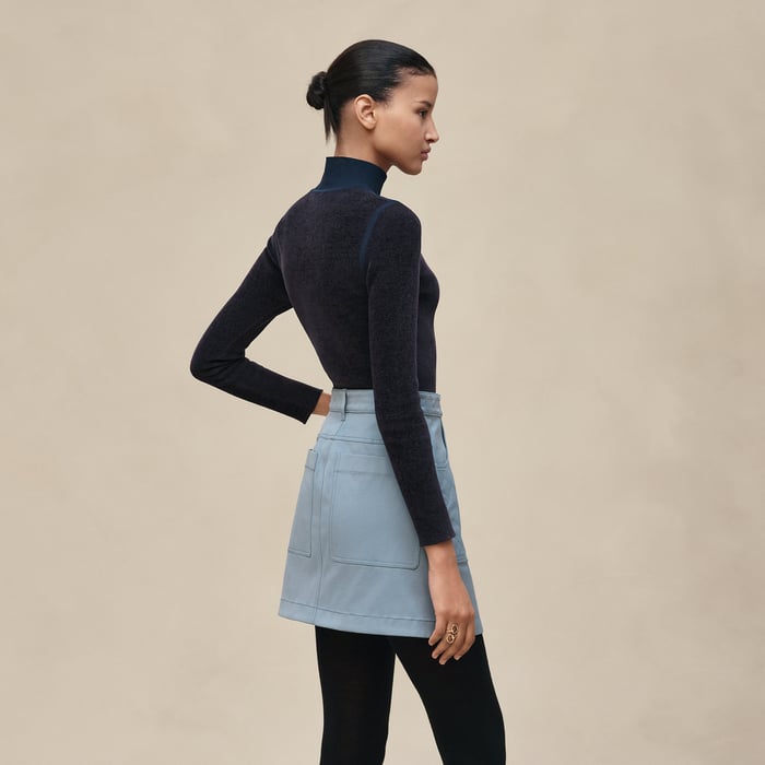 Bleu Adriatique Wrap Miniskirt