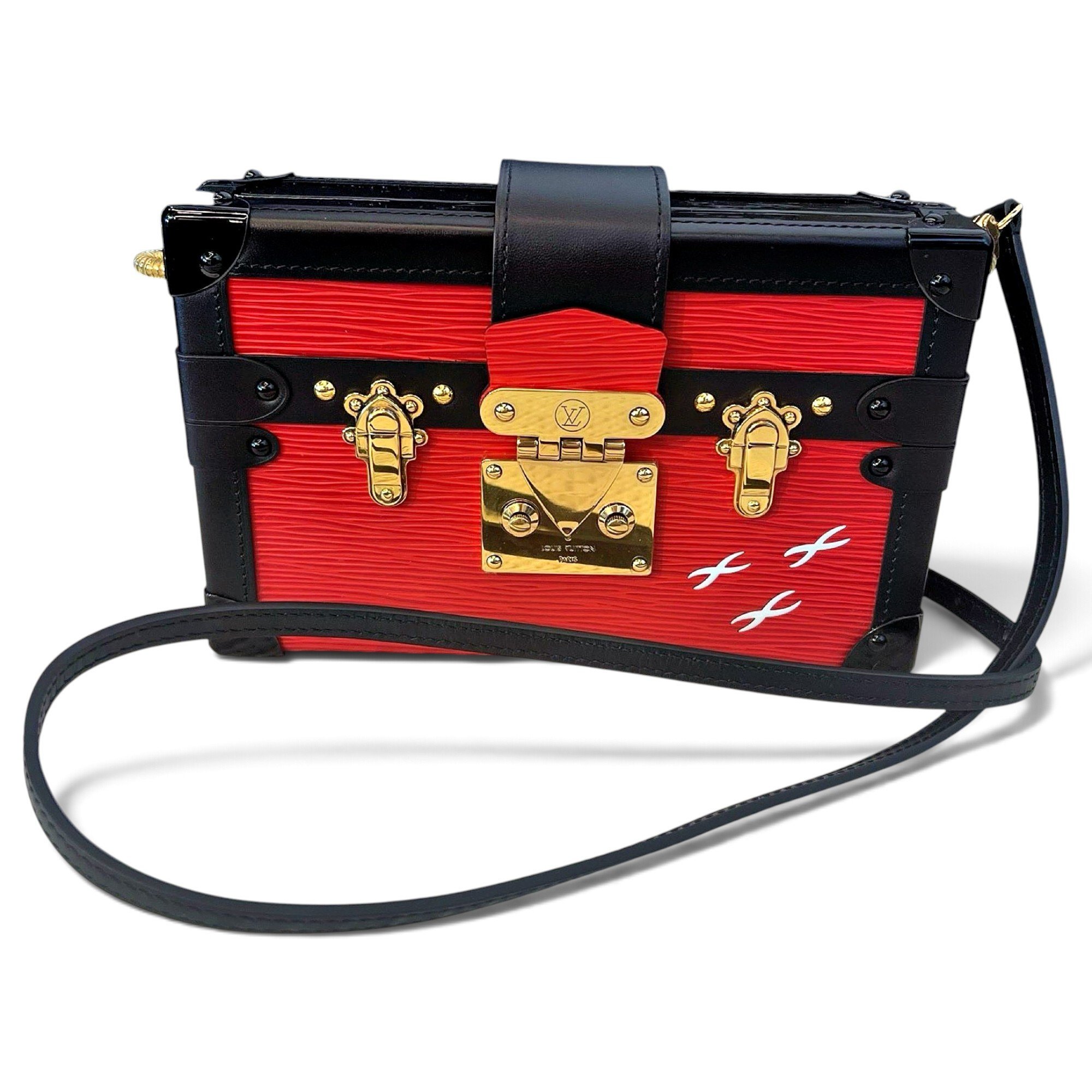Petite Malle leather crossbody bag