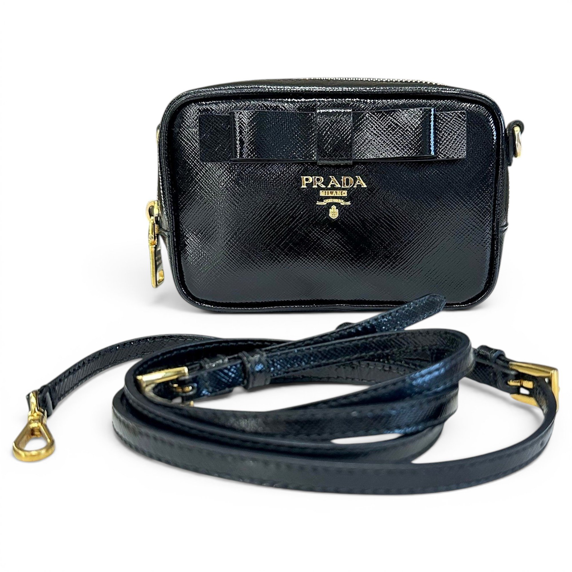 Patent leather crossbody bag