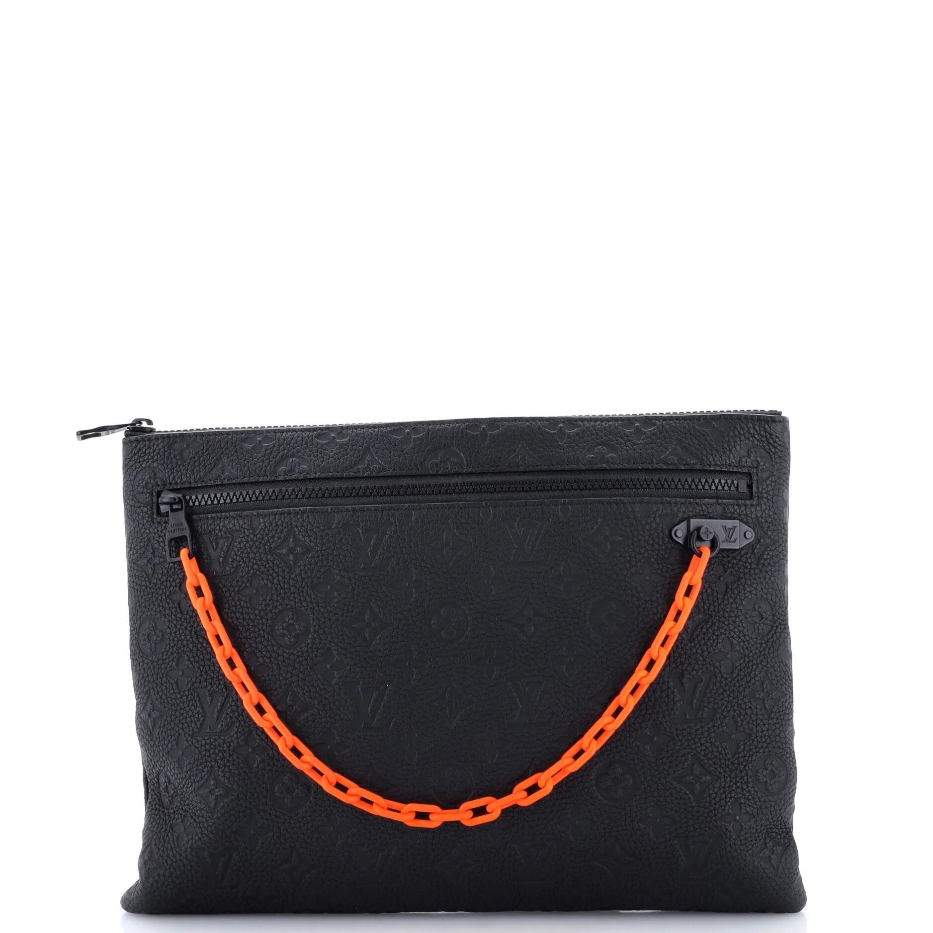 Leather clutch bag