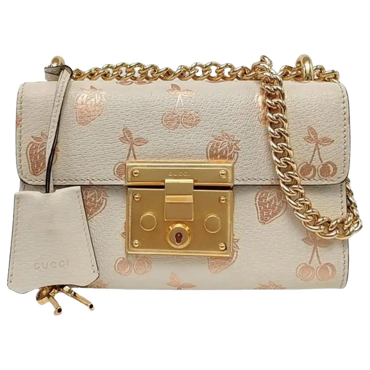 Padlock leather handbag