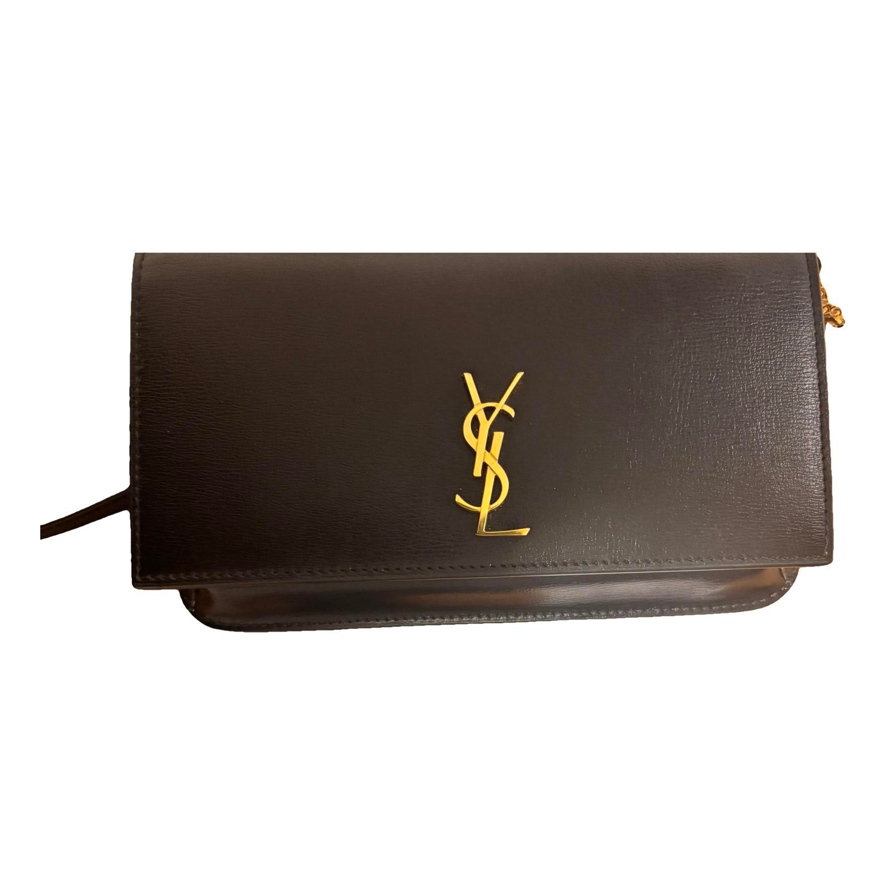 Leather clutch bag