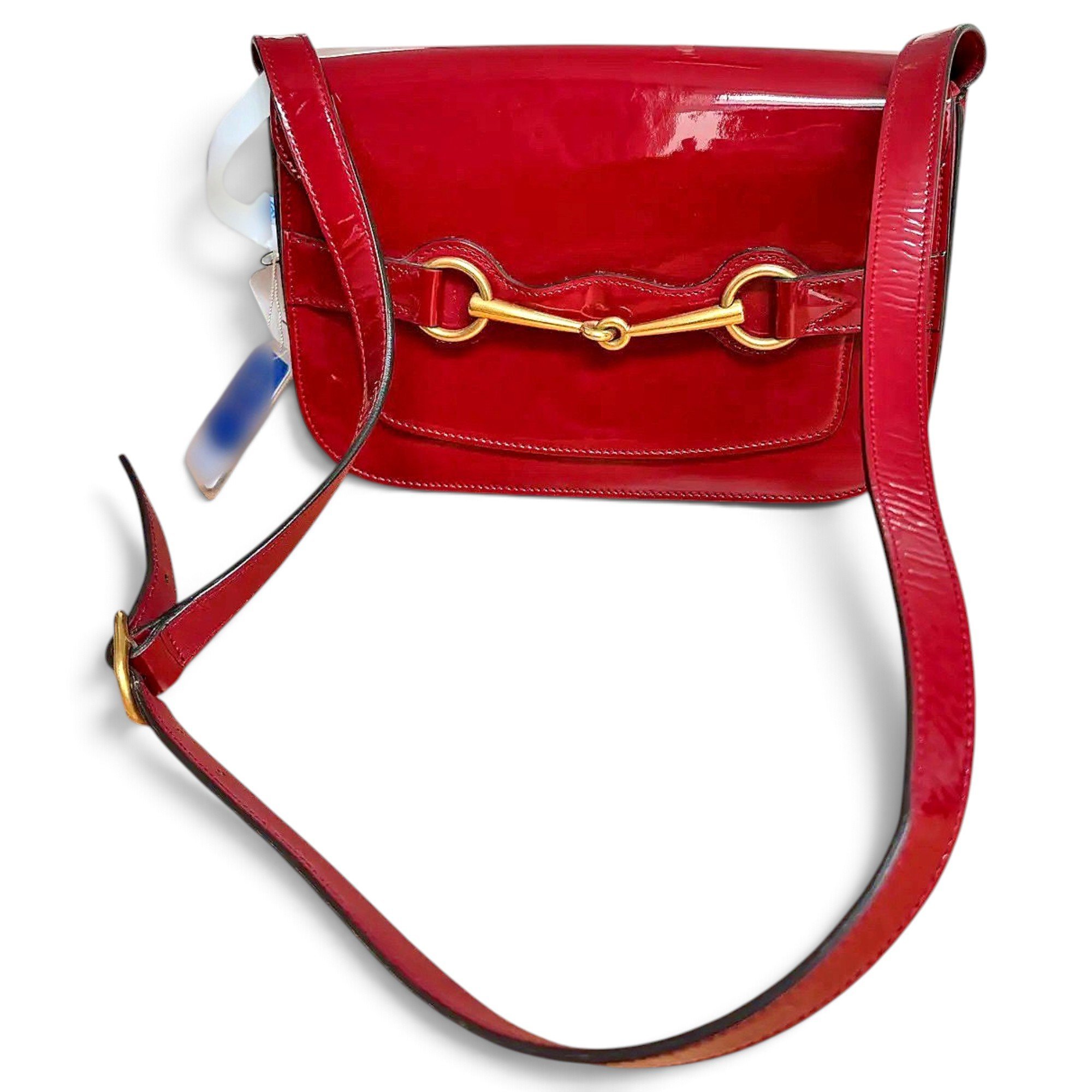 Bright Bit patent leather handbag