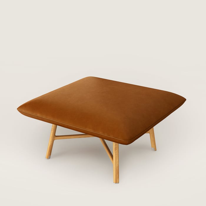 Fauve Les Necessaires d'Hermès "Carre d'Assise" Low Stool, High Model