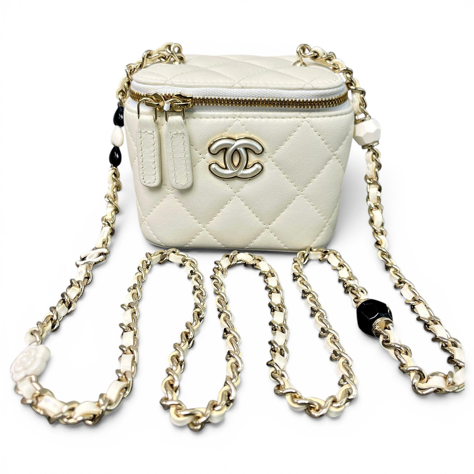 Vanity leather handbag
