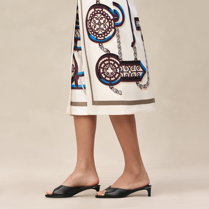 Blanc Céramique "l'Enseigne Du Sellier" Long Skirt
