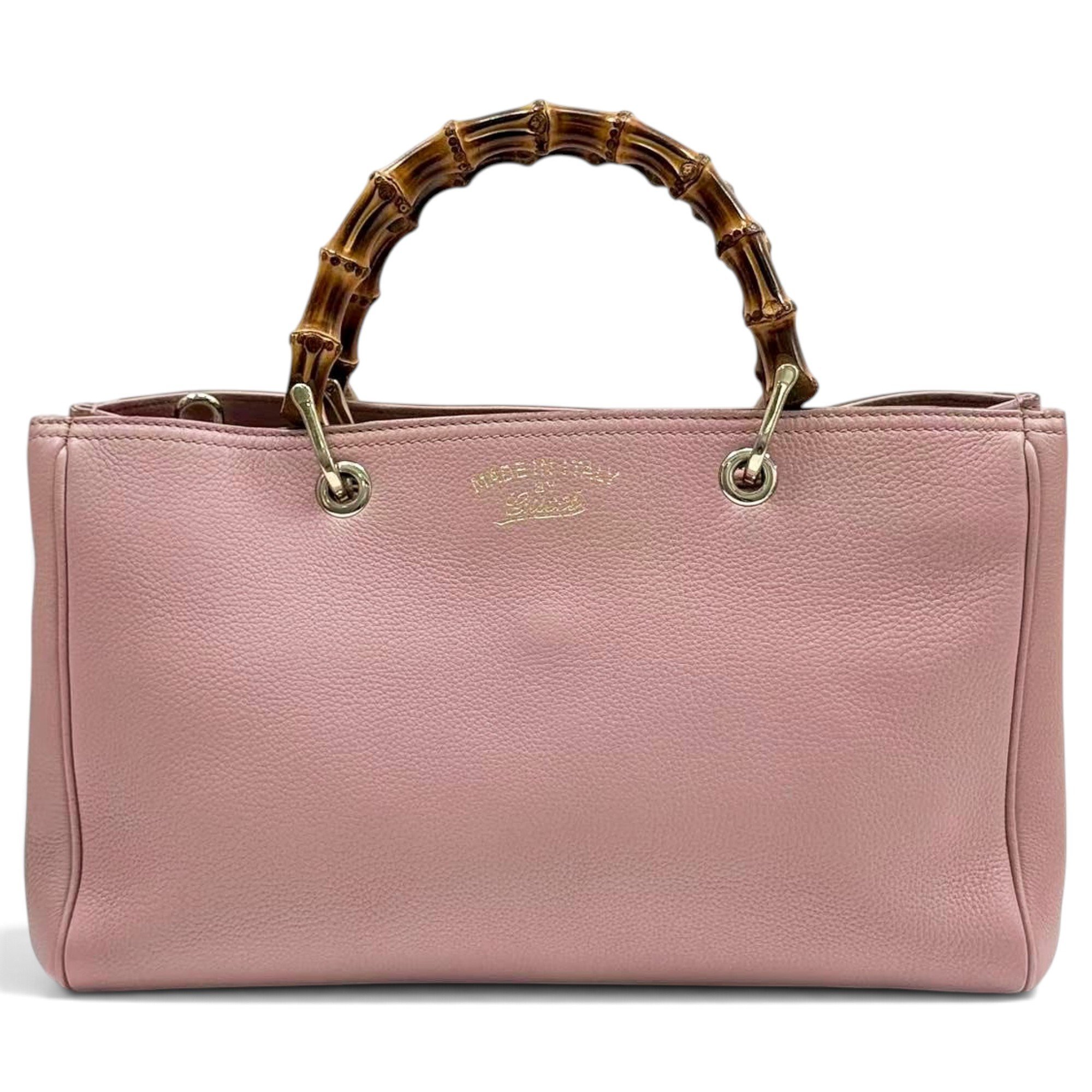 Bamboo Shopper leather handbag