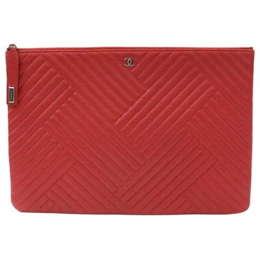 Leather clutch bag