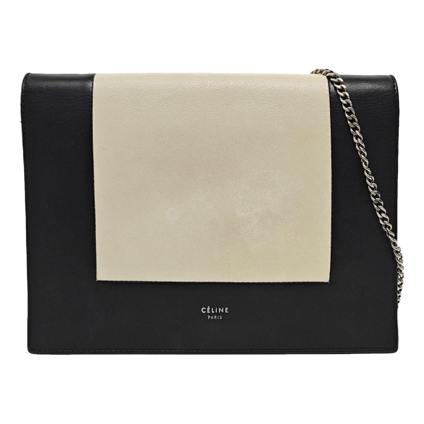 Frame leather handbag