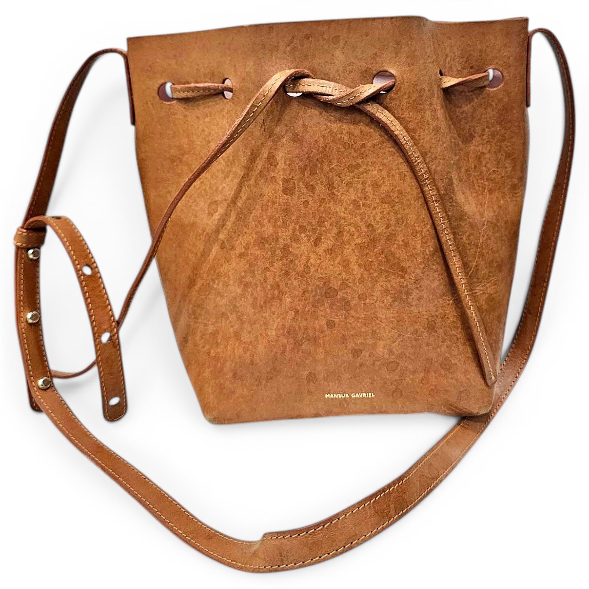 Bucket leather bag