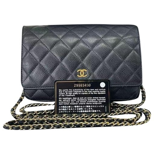 Wallet On Chain leather handbag