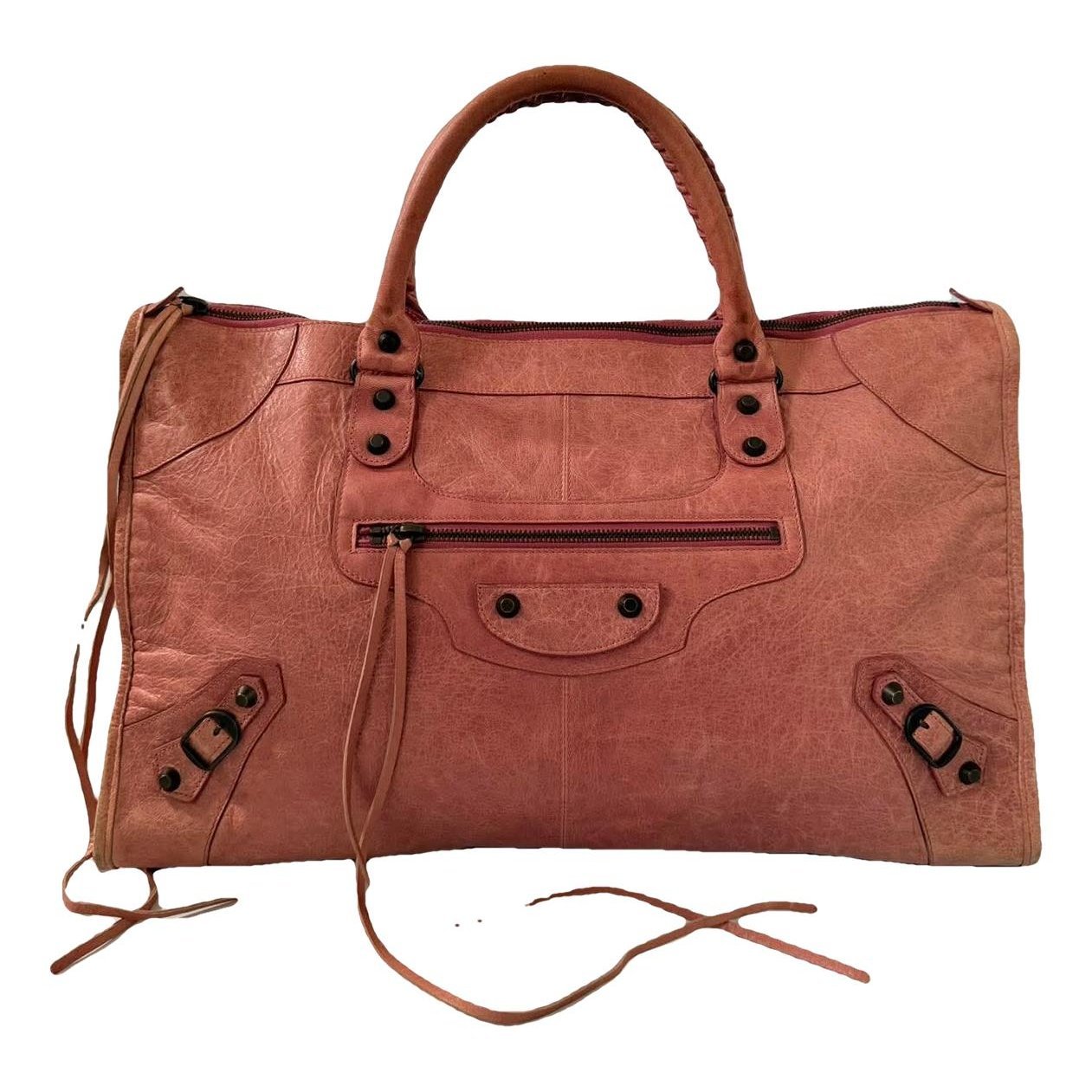 City leather handbag