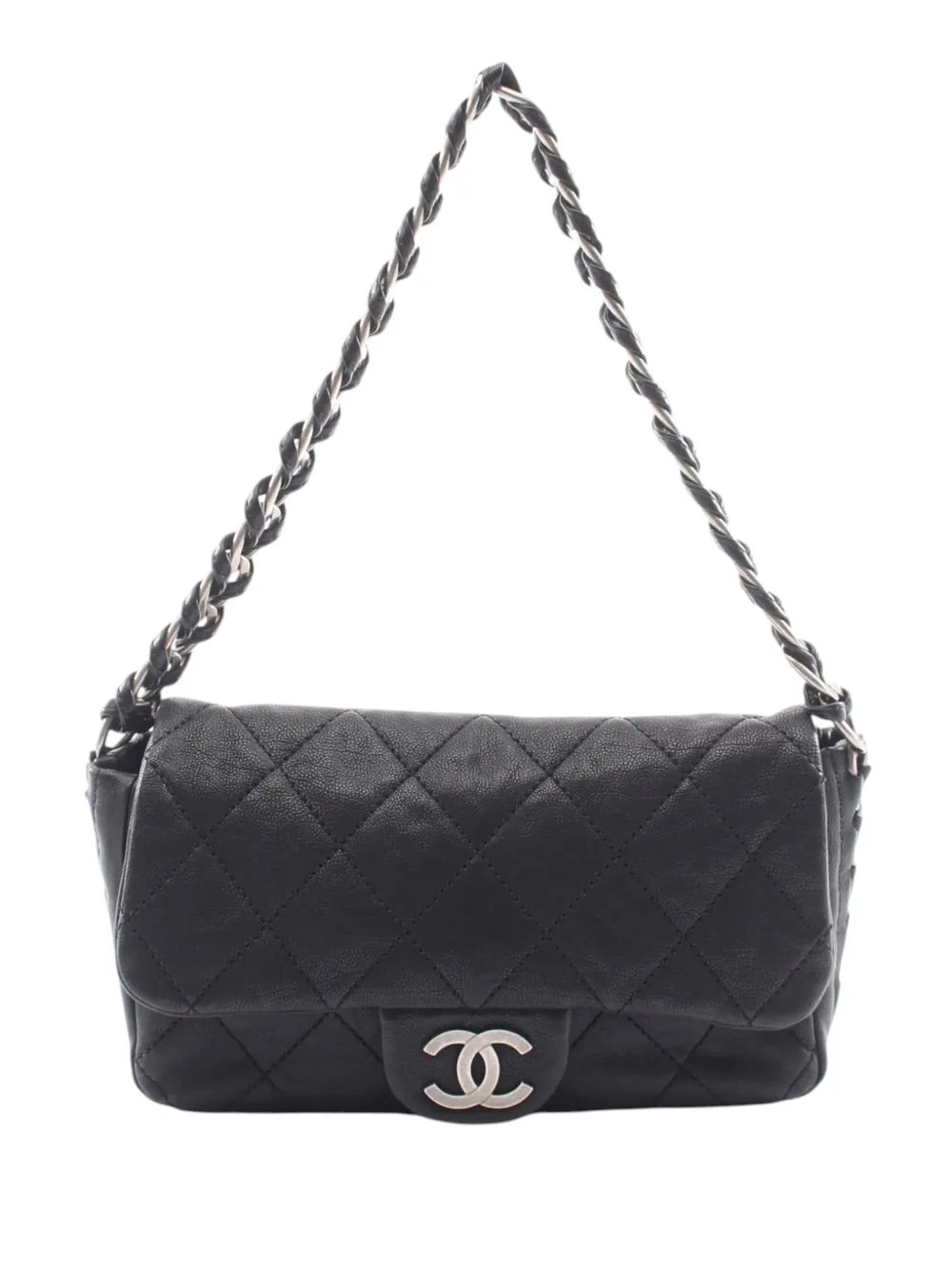 2006-2008 CC Quilted Grained Calfskin Modern Chain Flap shoulder bag