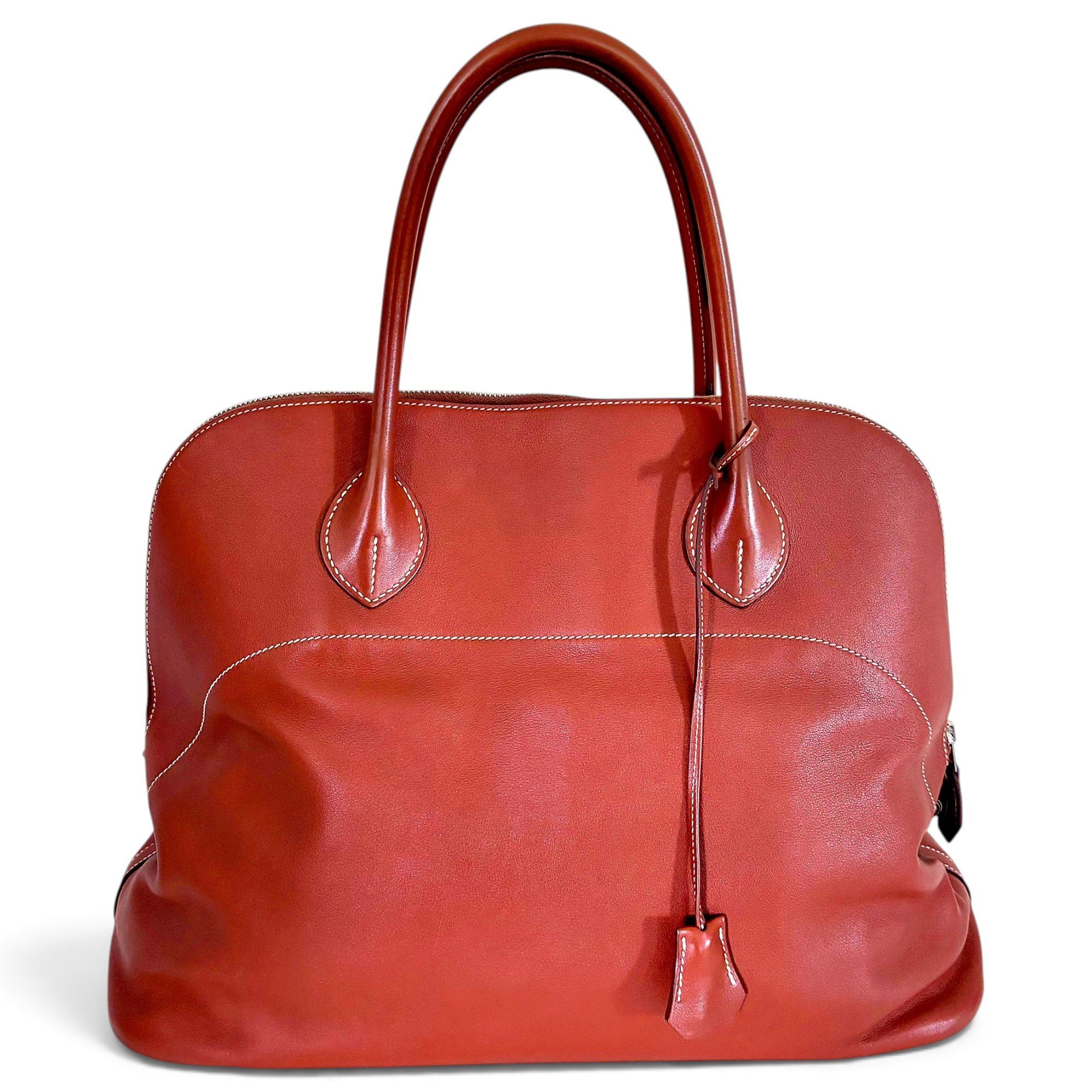 Hermes Bolide Handbag Gold Sikkim Leather 2012