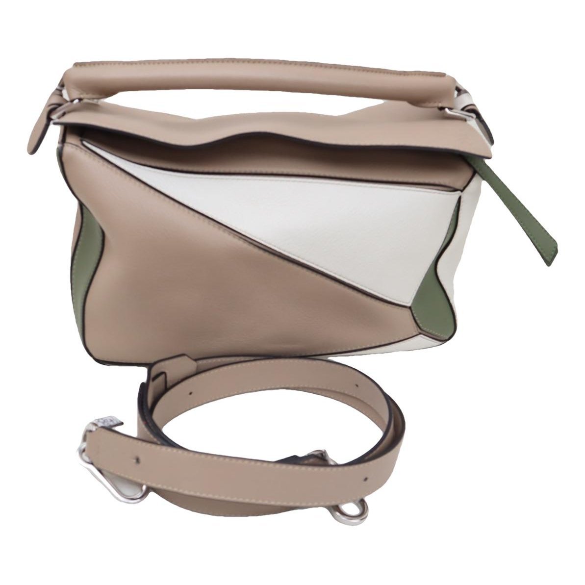 Puzzle leather handbag