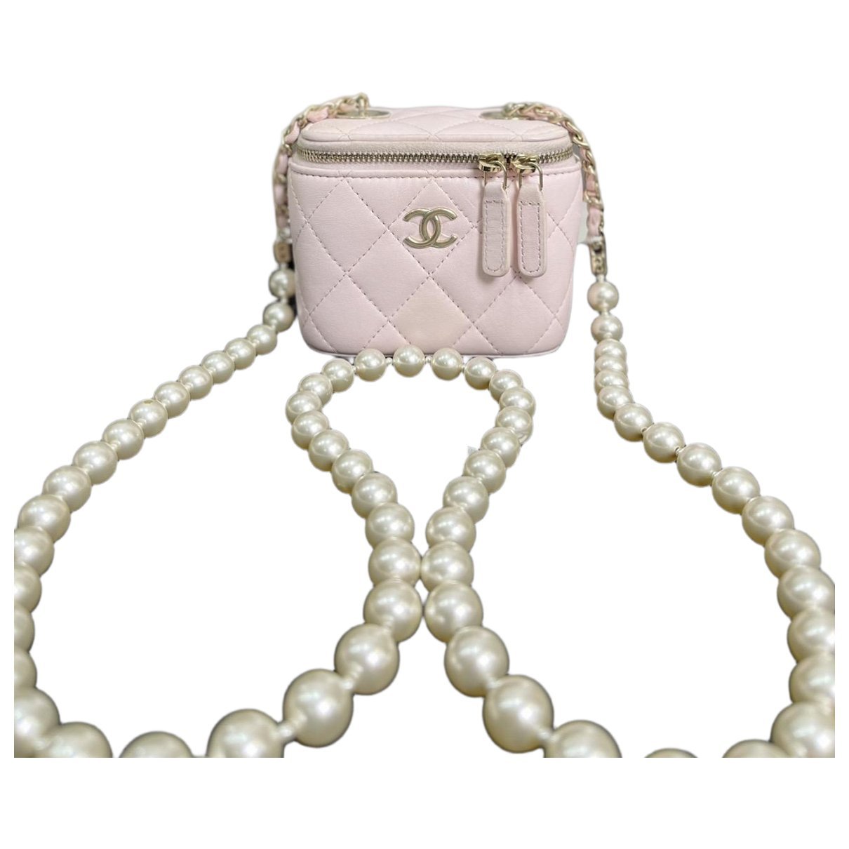 Trendy CC Vanity leather handbag