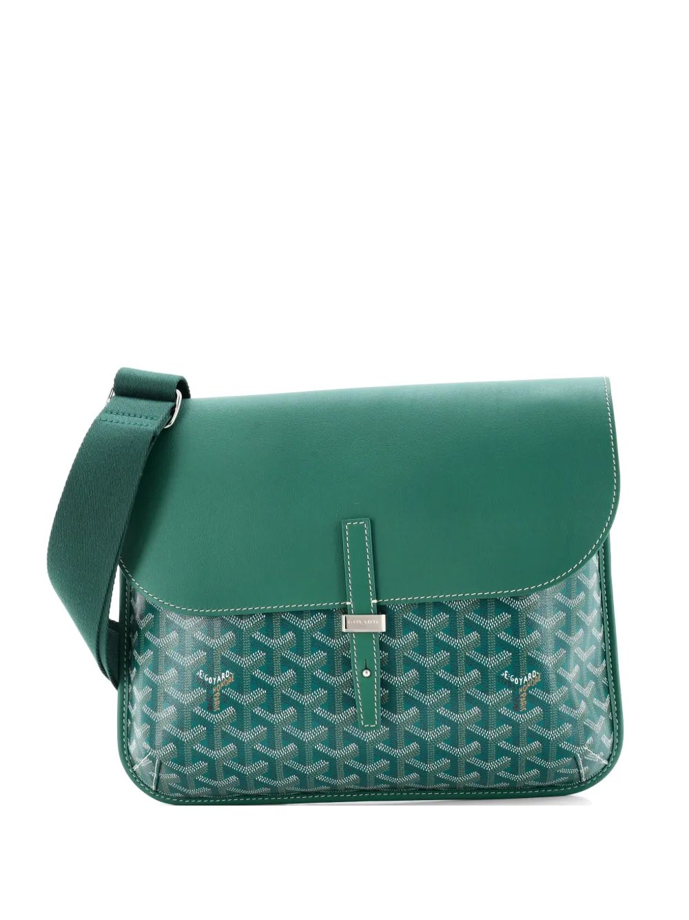 Coursier Messenger Bag Coated Canvas and Leather crossbody bag